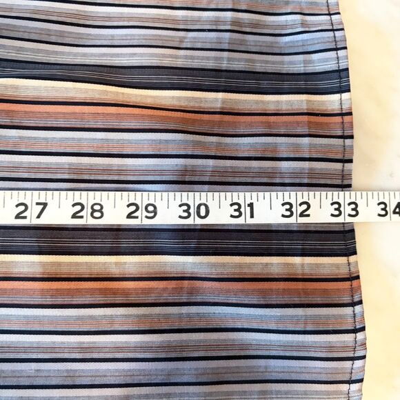 St. Croix Men’s Large Tall Shirt Made in Italy Brown Grey Stripes 100% Cotton - Picture 9 of 9